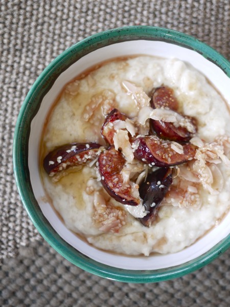 Porridge with caramelised figs and orange blossom